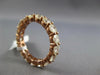 LARGE 3.50CT DIAMOND 18KT ROSE GOLD ROUND ETERNITY SHARE PRONG ANNIVERSARY RING