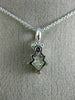 ESTATE .66CT DIAMOND 18KT WHITE GOLD PRINCESS CUT SOLITAIRE PENDANT #10974