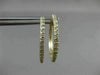 ESTATE .54CT DIAMOND 14KT YELLOW GOLD HOOP HUGGIE EARRINGS ONE OF A KIND! #16814
