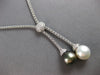 .42CT DIAMOND & AAA SOUTH SEA & TAHITIAN PEARL 18K WHITE GOLD 3D LARIAT NECKLACE
