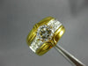 ESTATE LARGE 1.38CT DIAMOND 18KT 2 TONE GOLD 3D ROUND CLASSIC ENGAGEMENT RING