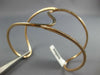 LARGE .95CT WHITE & CHOCOLATE FANCY DIAMOND 14K YELLOW GOLD WAVE BANGLE BRACELET