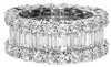 LARGE 7.45CT DIAMOND 18KT WHITE GOLD ROUND & BAGUETTE ETERNITY ANNIVERSARY RING