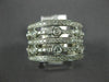 ESTATE WIDE 1.10CT DIAMOND 14KT WHITE GOLD 3D ETOILE MULTI ROW ANNIVERSARY RING