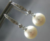 .10CT DIAMOND & AAA SOUTH SEA PEARL 14KT WHITE GOLD 3D ETOILE HANGING EARRINGS