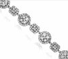 ESTATE 6.50CT DIAMOND 14K WHITE GOLD ROUND & SQUARE CLUSTER HALO TENNIS BRACELET