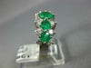 ESTATE 2.08CT DIAMOND & AAA EMERALD 14K WHITE GOLD PYRAMID ANNIVERSARY RING #828