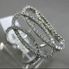 ESTATE LARGE .97CT DIAMOND 18KT WHITE GOLD 3D MULTI OVAL INTERTWINING FUN RING