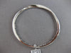 .71CT DIAMOND 18KT WHITE GOLD 3D MULTI ROW DOUBLE SWIRL FUN CUFF BANGLE BRACELET