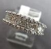 WIDE .90CT DIAMOND 18KT WHITE GOLD 3D ROUND & PRINCESS WEDDING ANNIVERSARY RING