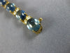 ANTIQUE LARGE 16.20CT DIAMOND & AAA SAPPHIRE 14K YELLOW GOLD OVAL BRACELET 20925