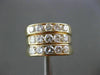 ESTATE WIDE 1.50CT DIAMOND 14K YELLOW GOLD 3 ROW WEDDING ANNIVERSARY RING #21688