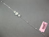 ESTATE .46CT DIAMOND 18KT WHITE GOLD 3D HEART SHAPE BY THE YARD SQUARE NECKLACE