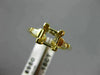 ESTATE .15CT DIAMOND 14KT YELLOW GOLD 3D SQUARE SEMI MOUNT ENGAGEMENT RING #6096