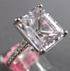 EXTRA LARGE 7.19CT DIAMOND & AAA KUNZITE 18K WHITE GOLD BAGUETTE ENGAGEMENT RING