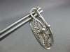 ESTATE .78CT DIAMOND 14KT WHITE GOLD OVAL OPEN FILIGREE CLIP ON HANGING EARRINGS