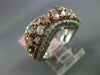 ESTATE 3.73CT DIAMOND 18K WHITE & ROSE GOLD 3D INFINITY WEDDING ANNIVERSARY RING