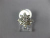 ESTATE WIDE 1.10CT DIAMOND 14KT WHITE GOLD 3D CLUSTER FLOWER LOVE RING