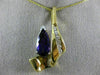 ESTATE 2.80CT DIAMOND & AAA AMETHYST 14KT 2 TONE GOLD 3D ENHANCER PENDANT #13071