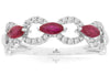 .75CT DIAMOND & AAA RUBY 14KT WHITE GOLD 3D MARQUISE & ROUND LOVE KNOT FUN RING