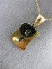 ESTATE .25CT ROUND DIAMOND 14KT TWO TONE GOLD 3D "R" INITIAL PENDANT #MILANO004