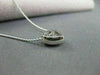 ESTATE .17CT HEART DIAMOND SOLITARE 14KT WHITE GOLD PENDANT G VS W/ CHAIN # 6984