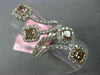 LARGE 3.0CT WHITE & CHOCOLATE FANCY DIAMOND 18KT WHITE GOLD 3D HALO SQUARE RING