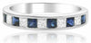 ESTATE 1.06CT DIAMOND & AAA SAPPHIRE 14KT WHITE GOLD 3D ANNIVERSARY RING BAND