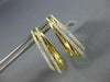 ESTATE WIDE .65CT DIAMOND 18KT YELLOW GOLD 3D CRISS CROSS OVAL CLIP ON EARRINGS