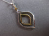 ESTATE .36CT DIAMOND 14KT 2 TONE GOLD 3D DOUBLE TEAR DROP FUN FLOATING PENDANT