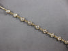 LONG .79CT DIAMOND 14KT YELLOW GOLD CLASSIC BEZEL 9 STONE OVAL LINK FUN BRACELET