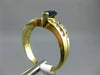 ESTATE .85CT DIAMOND & SAPPHIRE 14KT YELLOW GOLD DOUBLE ROW WAVE ENGAGEMENT RING