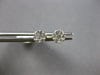 ESTATE SMALL .25CT DIAMOND 14K WHITE GOLD CLUSTER INVISIBLE FLOWER STUD EARRINGS