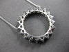 EXTRA LARGE 2.44CT DIAMOND 14KT WHITE GOLD CIRCLE OF LIFE 3 PRONG LOVE NECKLACE