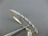ESTATE WIDE .59CT DIAMOND 14KT 2 TONE GOLD FLEXIBLE SQUARE FUN BANGLE BRACELET