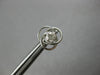ESTATE .14CT DIAMOND 14KT WHITE GOLD 3D CLASSIC SOLITAIRE FLOWER STUD EARRINGS