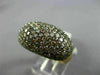ESTATE LARGE 3.68CT FANCY MULTI COLOR DIAMOND 18K ROSE GOLD 3D FILIGREE FUN RING