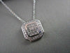 ESTATE .68CTW DIAMOND SQUARE FILIGREE 14KT WHITE GOLD PENDANT F COLOR VVS !!!!!!