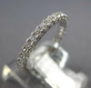 ESTATE .58CT DIAMOND 18KT WHITE GOLD CLASSIC ROUND 2MM ETERNITY ANNIVERSARY RING