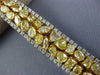 EXTRA LARGE 28.26CT WHITE & FANCY YELLOW DIAMOND 18K 2 TONE GOLD TENNIS BRACELET
