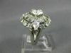 ESTATE EXTRA LARGE 2.46CT DIAMOND PLATINUM 3D MULTI SHAPE FLOWER ENGAGEMENT RING