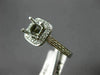 .63CT DIAMOND 14KT WHITE GOLD 3D SQUARE HALO SEMI MOUNT ENGAGEMENT RING #22374