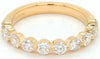1.02CT DIAMOND 18KT YELLOW GOLD SEMI ETERNITY 10 STONE WEDDING ANNIVERSARY RING