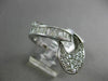 ESTATE 1.85CT DIAMOND 18KT WHITE GOLD MILGRAIN CRISS CROSS MUSICAL NOTE FUN RING