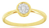 ESTATE .09CT DIAMOND 14KT YELLOW GOLD 3D CLUSTER FLOWER CLASSIC BEZEL FUN RING