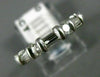 ESTATE .45CT ROUND & BAGUETTE DIAMOND & AAA EMERALD 14KT WHITE GOLD RING #4731