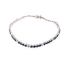 ESTATE 2.58CT DIAMOND & AAA SAPPHIRE 14KT WHITE GOLD 3D 3 PRONG TENNIS BRACELET