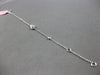 ESTATE .20CT FLAME CUT & ROUND DIAMOND 18KT WHITE GOLD LEAF BY THE YARD BRACELET
