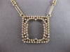 ESTATE LARGE 2.86CT DIAMOND 14KT YELLOW GOLD 3D OPEN HEART SQUARE FUN NECKLACE