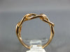 ESTATE .15CT DIAMOND 18KT ROSE GOLD 3D OVAL CLASSIC LINK FUN RING